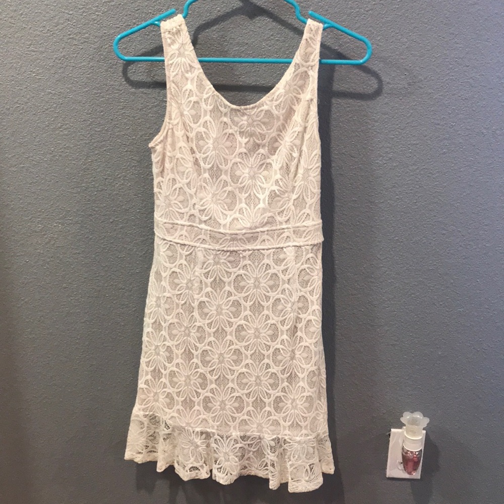 Beige lace dress